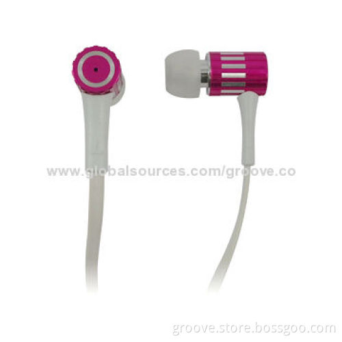 Metal Earphones with Microphone, Different Connector for Different Mobile Phones Available